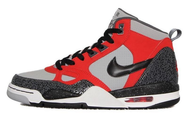 F Nike Flight13 Mid Jordan 4 Red Grey Black Shoes