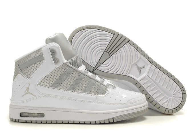 2011 Air Jordan Shoes White Silver - Click Image to Close