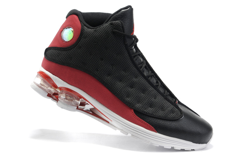 2012 Air Cushion Jordan 13 Black Red - Click Image to Close