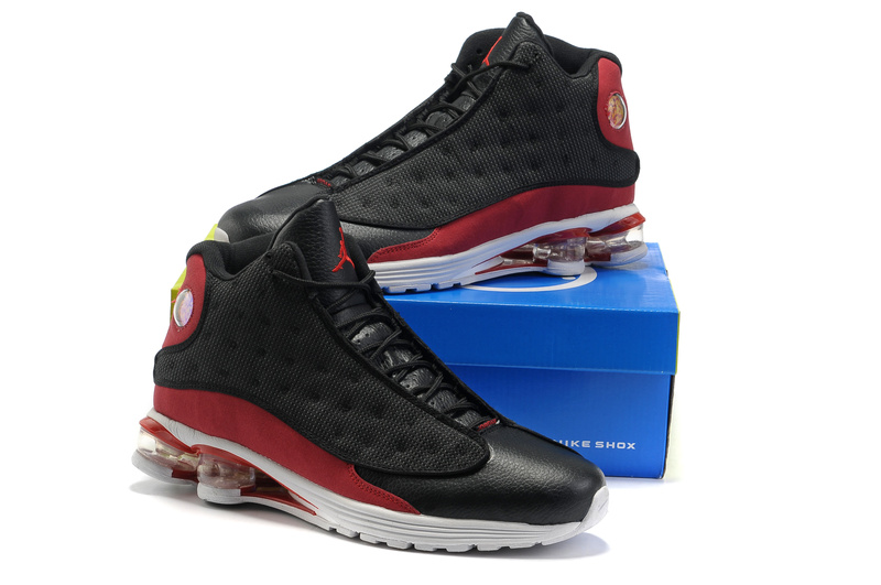 2012 Air Cushion Jordan 13 Black Red - Click Image to Close