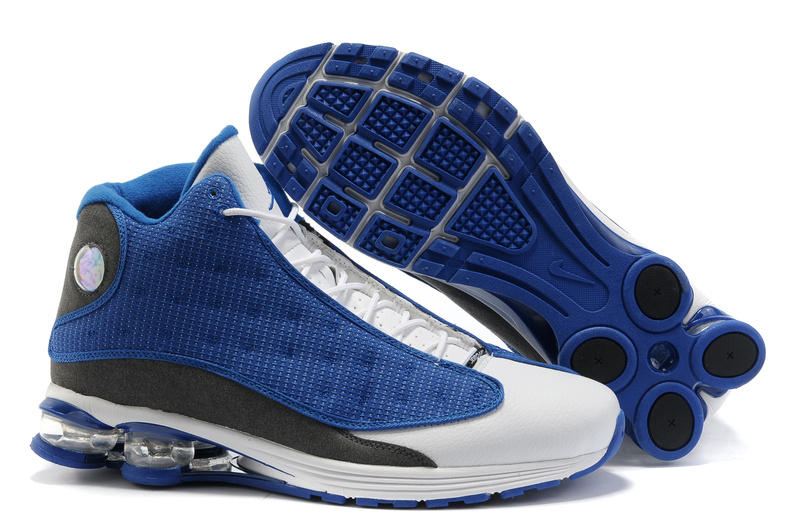 2012 Air Cushion Jordan 13 Blue White Grey - Click Image to Close