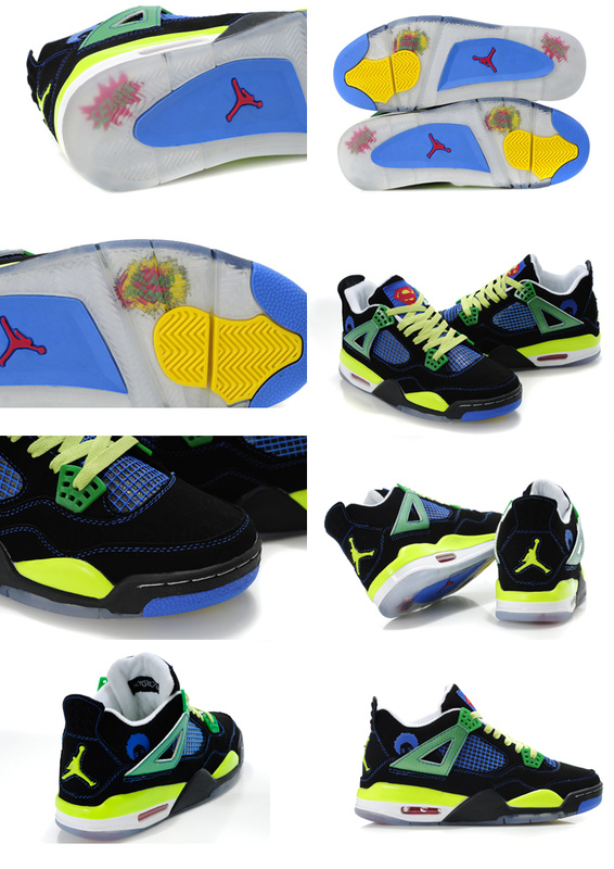 2012 Air Jordan 4 Black Green Blue