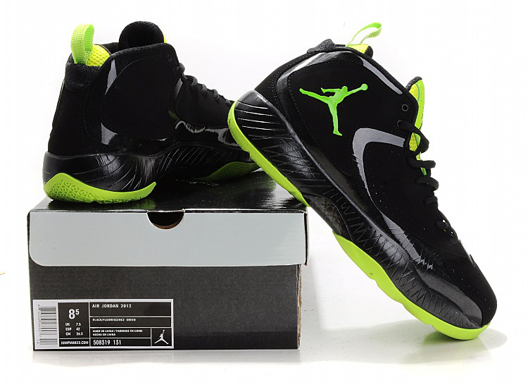 2012 Air Jordan Black Green - Click Image to Close