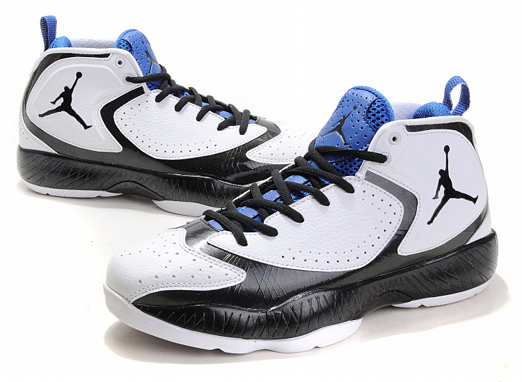 2012 Air Jordan White Blue - Click Image to Close