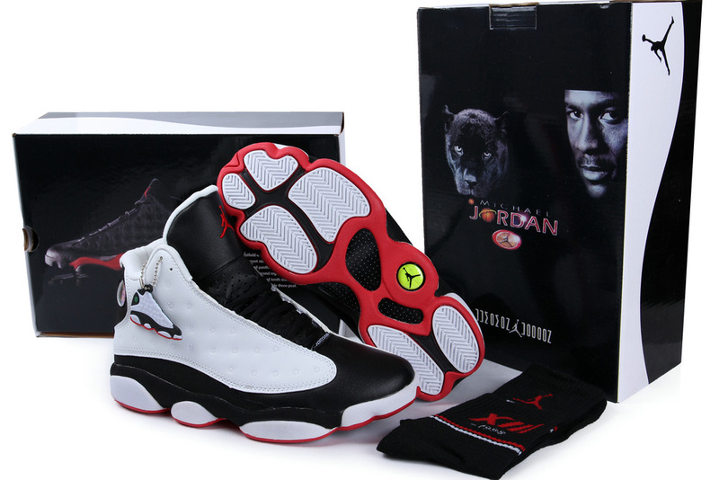 2015 Jordan Retro 13 Low White Black Blue Shoes