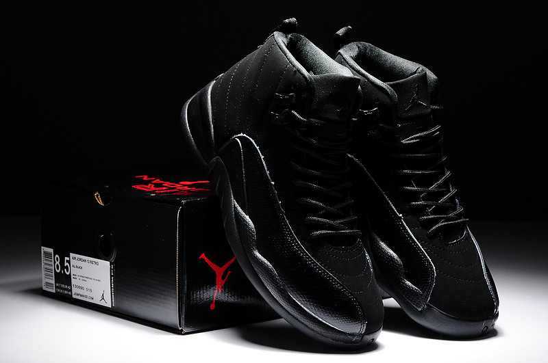 Mens Air Jordan Retro 12 Grey Black shoes