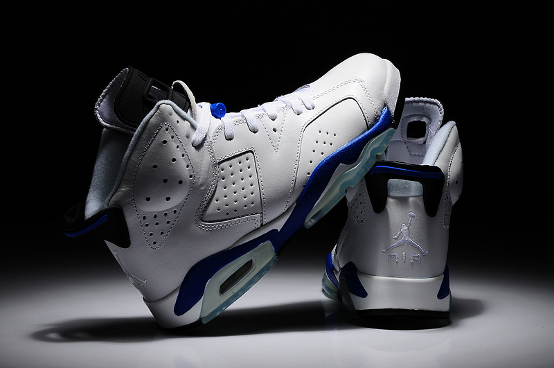 2015 Jordan Retro 13 Low White Black Blue Shoes - Click Image to Close