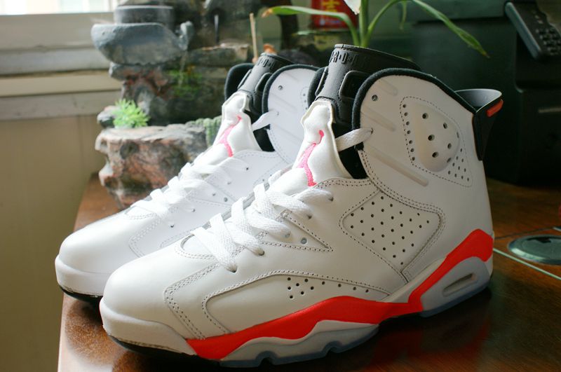 2014 Air Jordan Retro 6 Infrared White Red Shoes