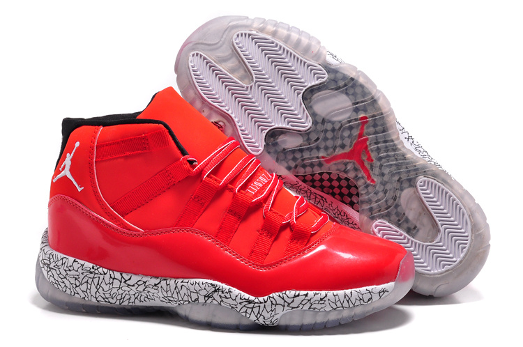 2014 Jordan 11 Retro Midnight Burst Crack All Red Shoes - Click Image to Close