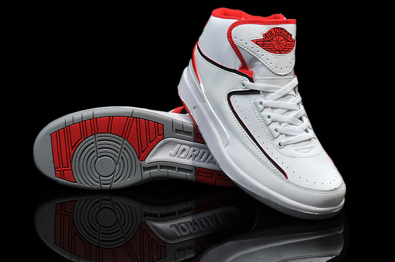 2014 Jordan 2 Retro White Red Shoes - Click Image to Close