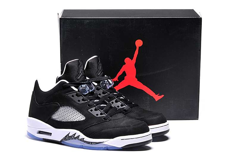 New Arrival Ai Jordan 5 Retro Low Oreo Black White Shoes