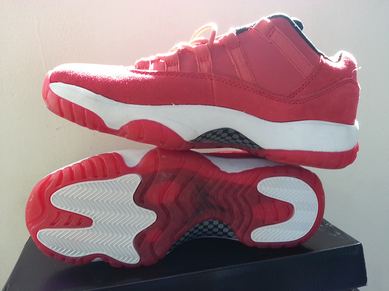 2015 Air Jordan 11 Retro Low Red White Shoes - Click Image to Close