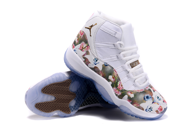2015 Air Jordan 11 Scrawl White Coffe Shoes For Women - Click Image to Close