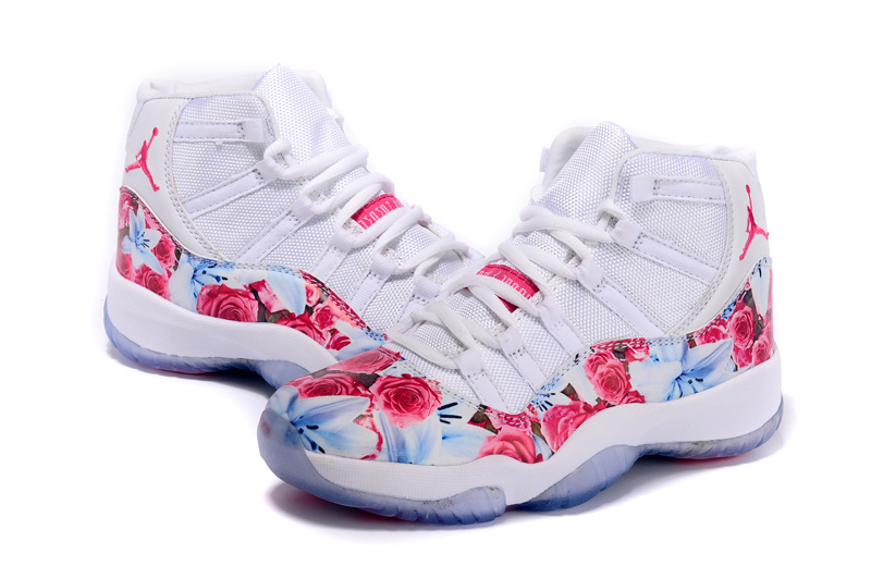 2015 Air Jordan 11 Scrawl White Red Shoes For Women