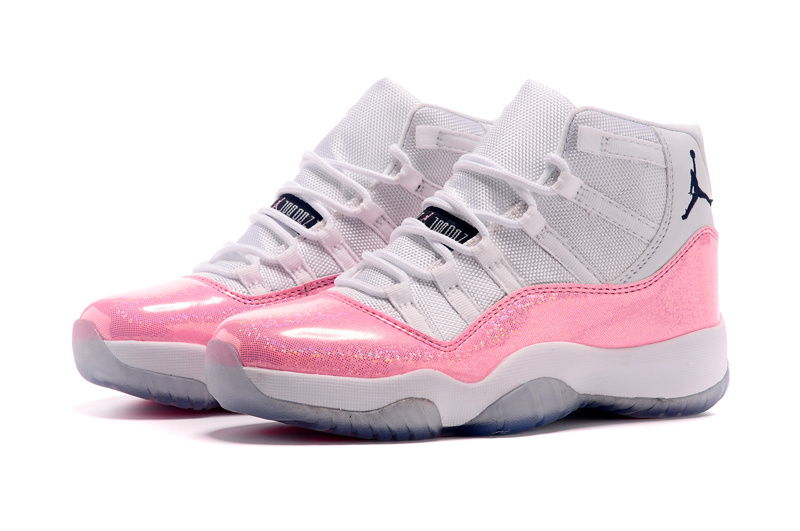 2015 Air Jordan 11 White Pink Shoes For Women - Click Image to Close