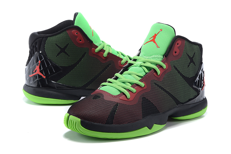 2015 Air Jordan Super Fly 4 Black Green Red Shoes - Click Image to Close