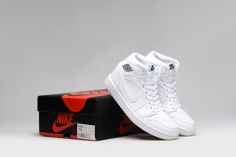 2015 Air Jordan 1 Retro All White Shoes For Women - Click Image to Close