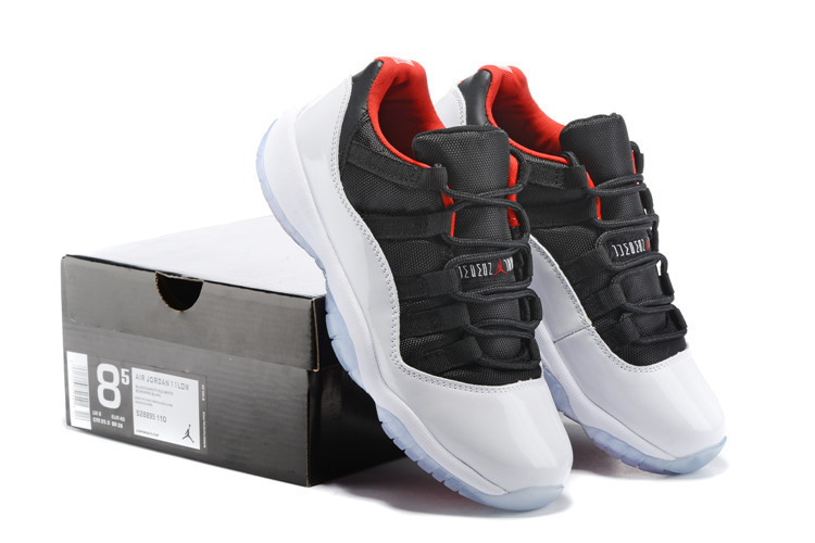 2015 Jordan 11 Low Black White Red Shoes