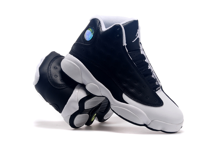 2015 Jordan Retro 13 Low White Black Blue Shoes - Click Image to Close