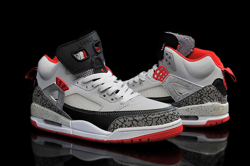 2015 Air Jordan Spizike Grey Black Red Shoes - Click Image to Close