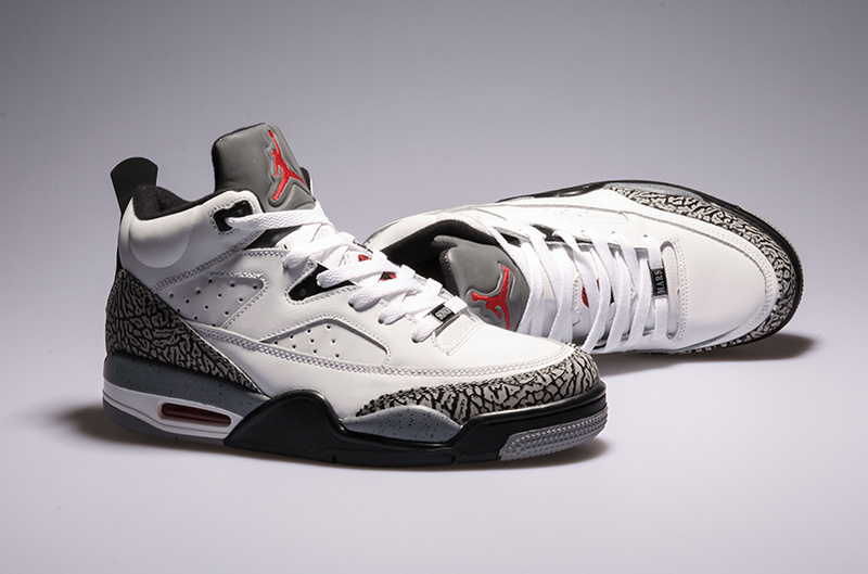 2015 Jordan Spizike White Grey Shoes