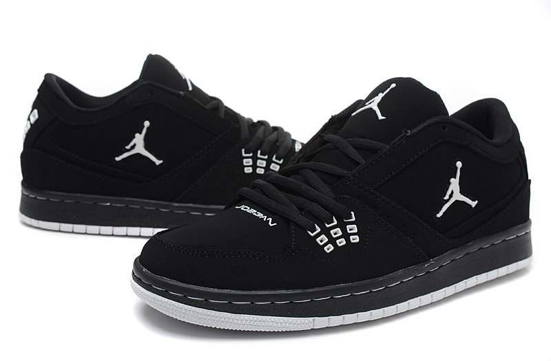 Latest Air Jordan 1 Flight Low All Black Shoes