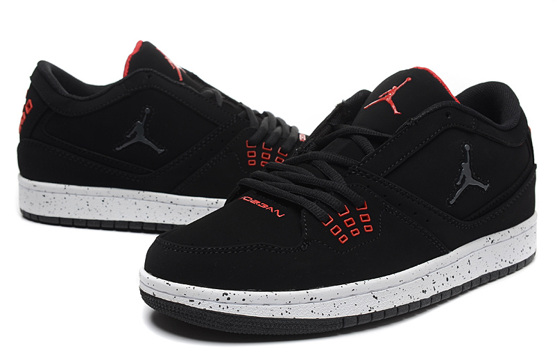 Latest Air Jordan 1 Flight Low Black Red Shoes - Click Image to Close