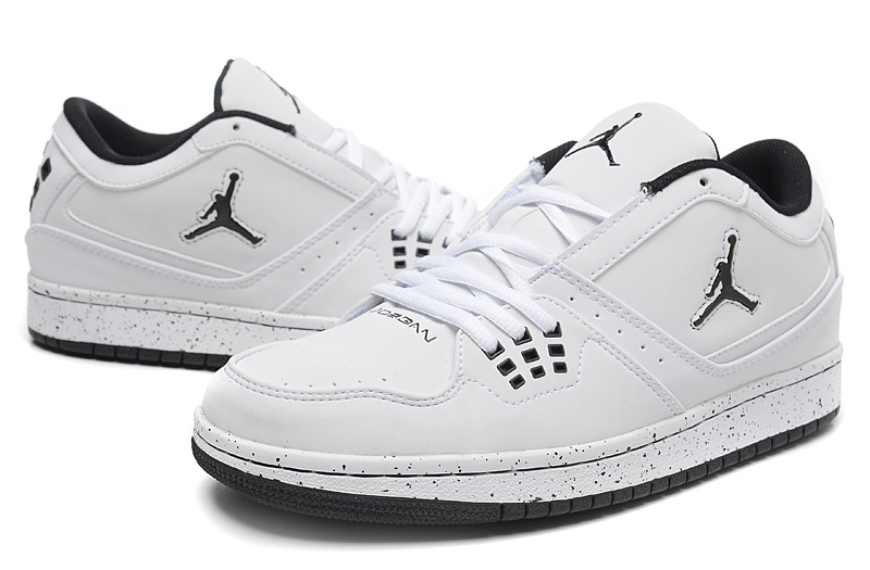 Latest Air Jordan 1 Flight Low White Black Jumpman Shoes - Click Image to Close