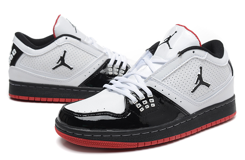 Latest Air Jordan 1 Flight Low White Black Red Shoes