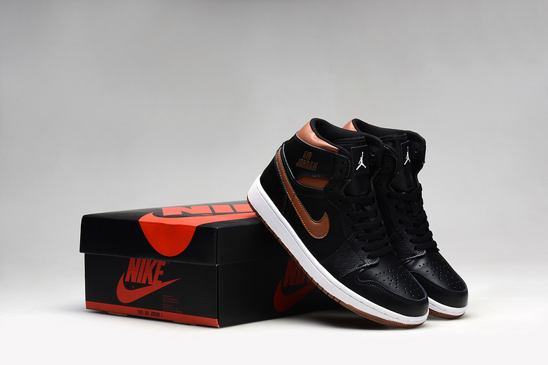 Latest 2015 Air Jordan 1 Retro Black Copper Shoes