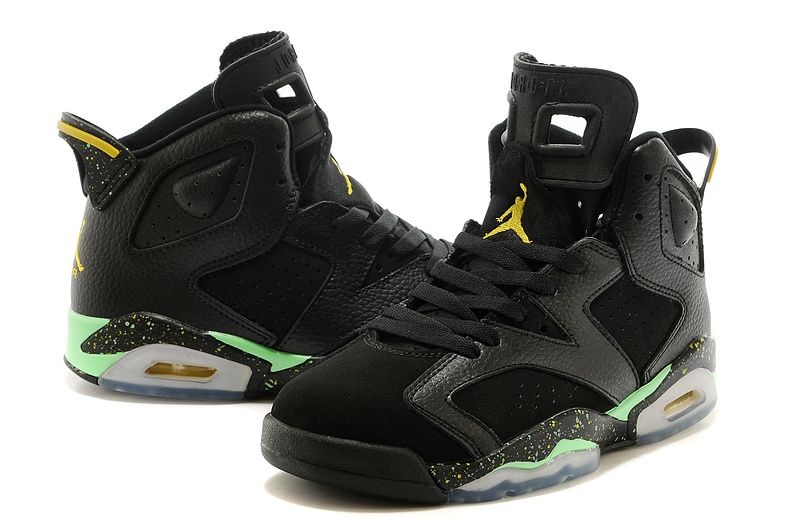 Latest 2015 Air Jordan 6 Retro Black Green Shoes