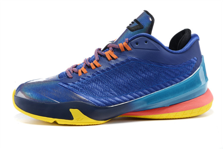 Jordan CP3 VIII Sea Blue Pink Orange Shoes - Click Image to Close