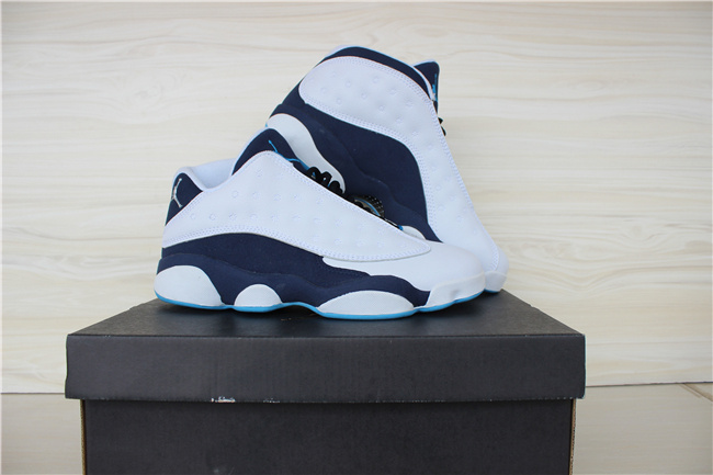 2015 Air Jordan 13 Retro Low White Blue Shoes