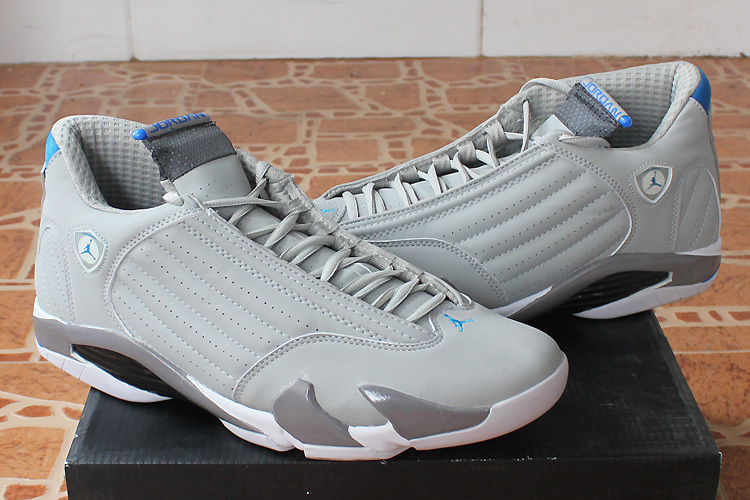 Latest Jordan 14 White Grey Shoes - Click Image to Close