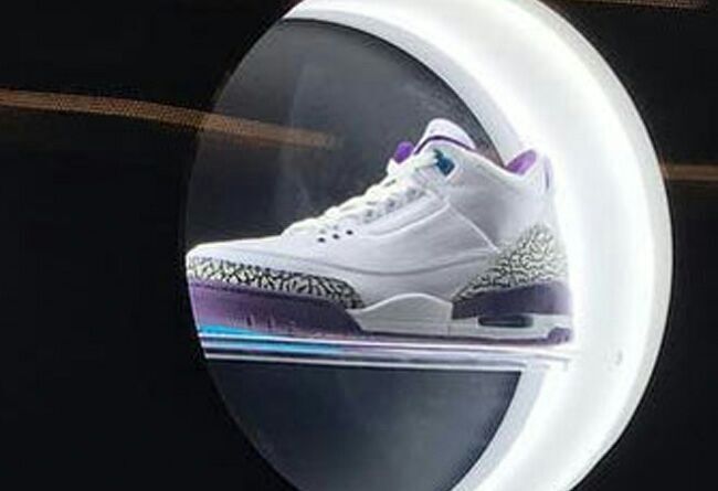 New Air Jordan 3 Retro Hornet White Purple