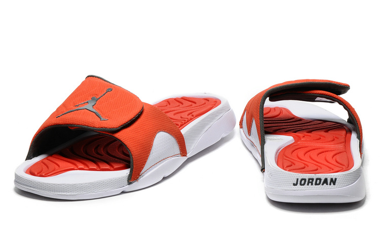 New Air Jordan Hydro IV Retro Reddish Orange White Sandal - Click Image to Close