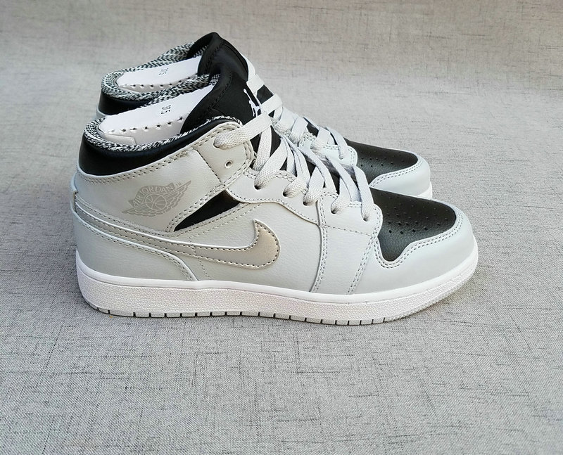 New Women Jordan 1 Retro Retro Wolf Grey Shoes - Click Image to Close