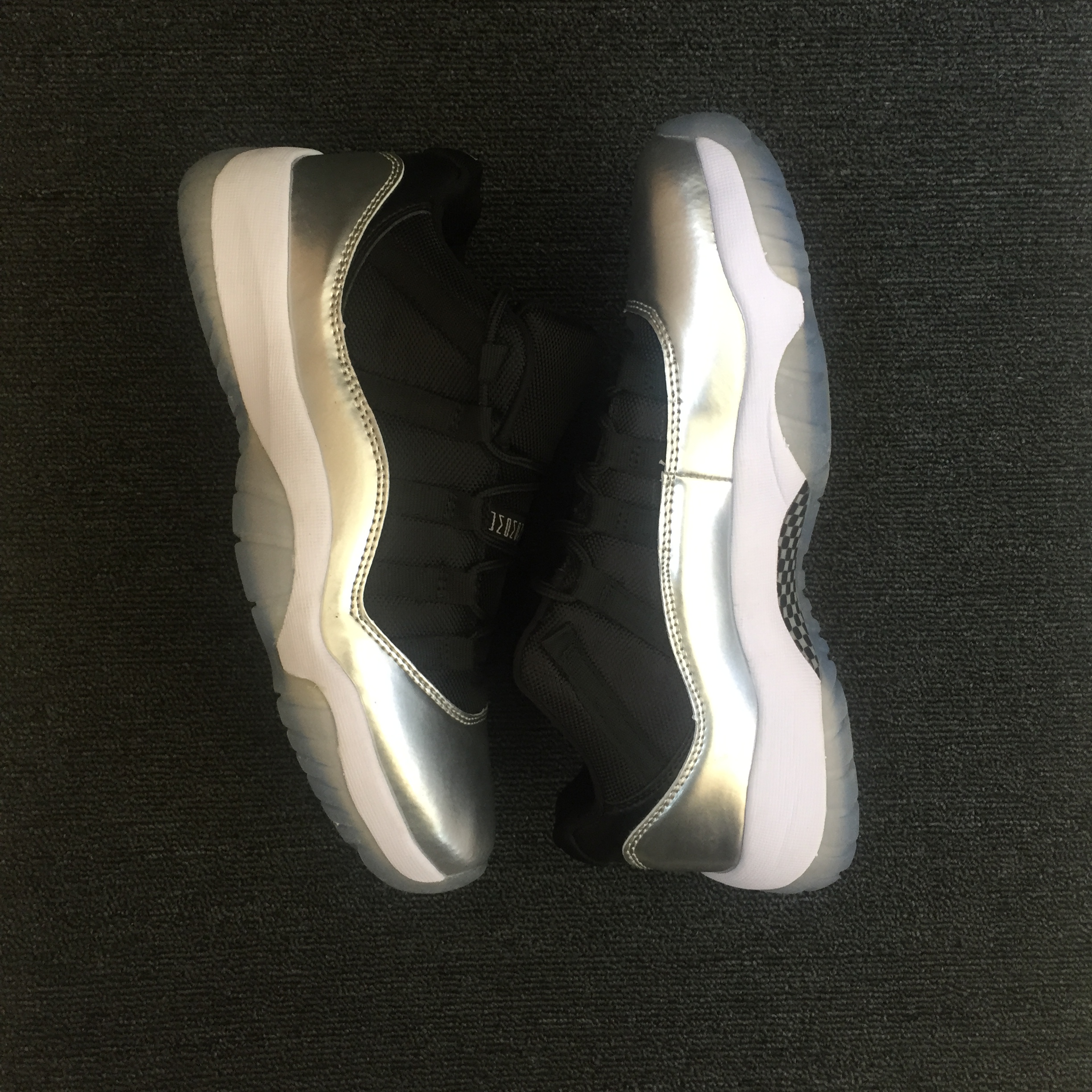 2017 Jordan 11 Low Black Silver Shoes