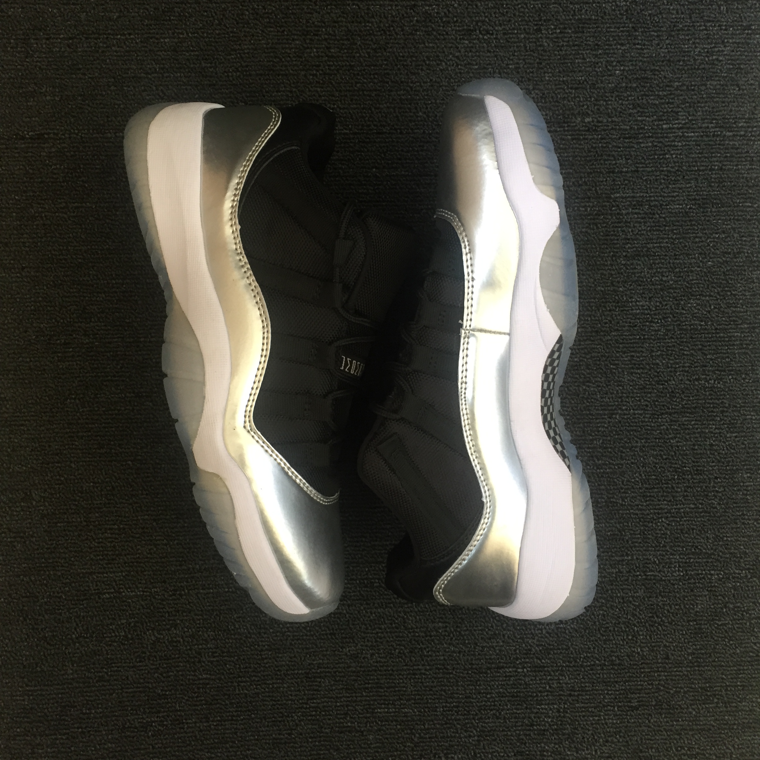 2017 Jordan 11 Low Black Silver Shoes - Click Image to Close