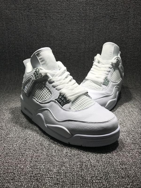 2017 Release Jordan 4 All White Shoes