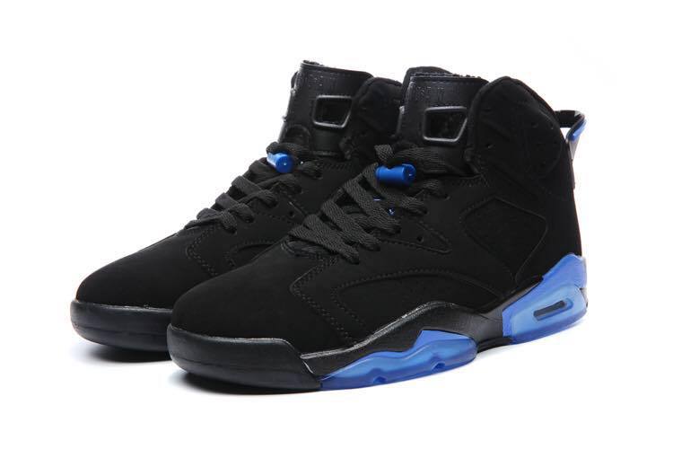 New 2017 Jordan 6 Retro Black Blue Shoes - Click Image to Close