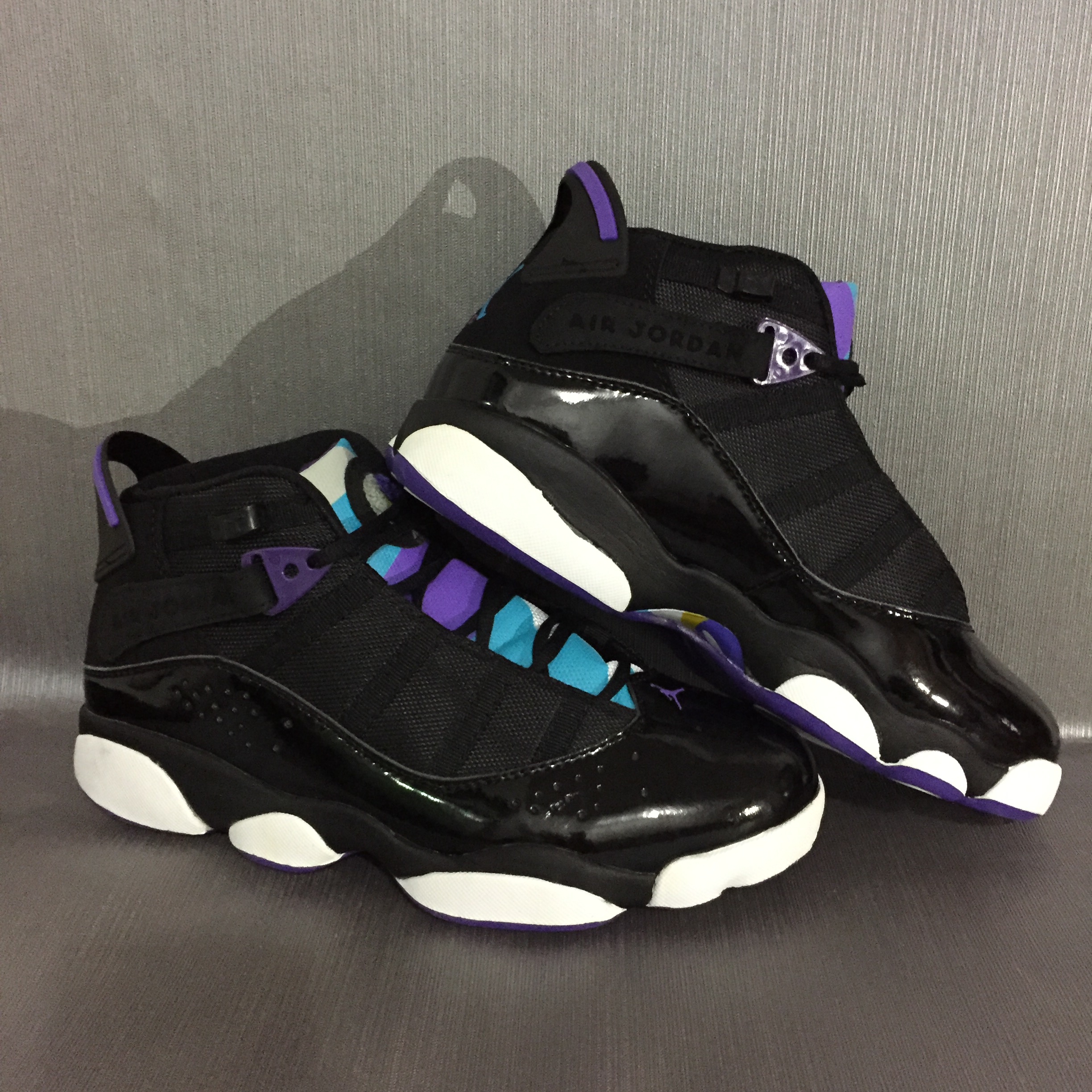 Jordan 6 Rings Black Purple White Shoes 
