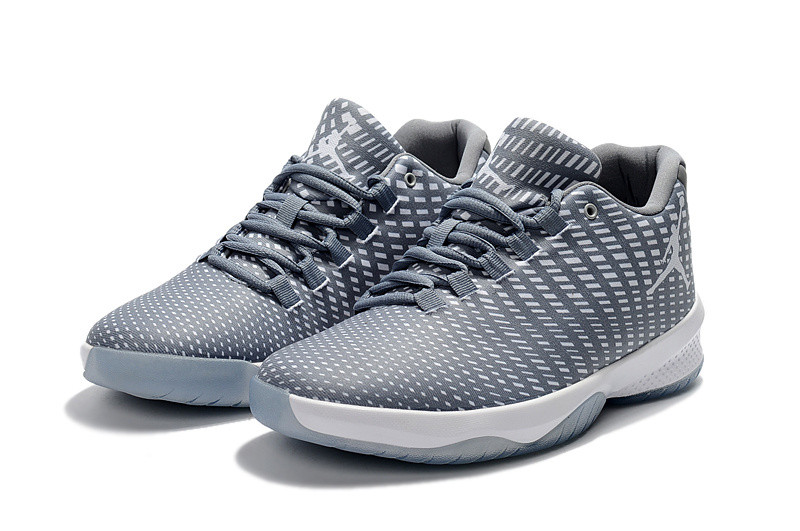 Newest Jordan Basketball Shoes Wolf Grey White - Click Image to Close