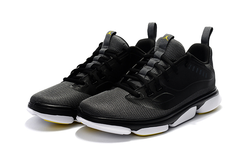 2017 Jordan Low Black White Yellow Basketball Shoes