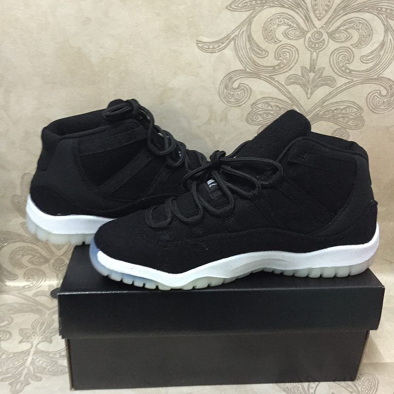 New Kid's Air Jordan 11 Black White Shoes