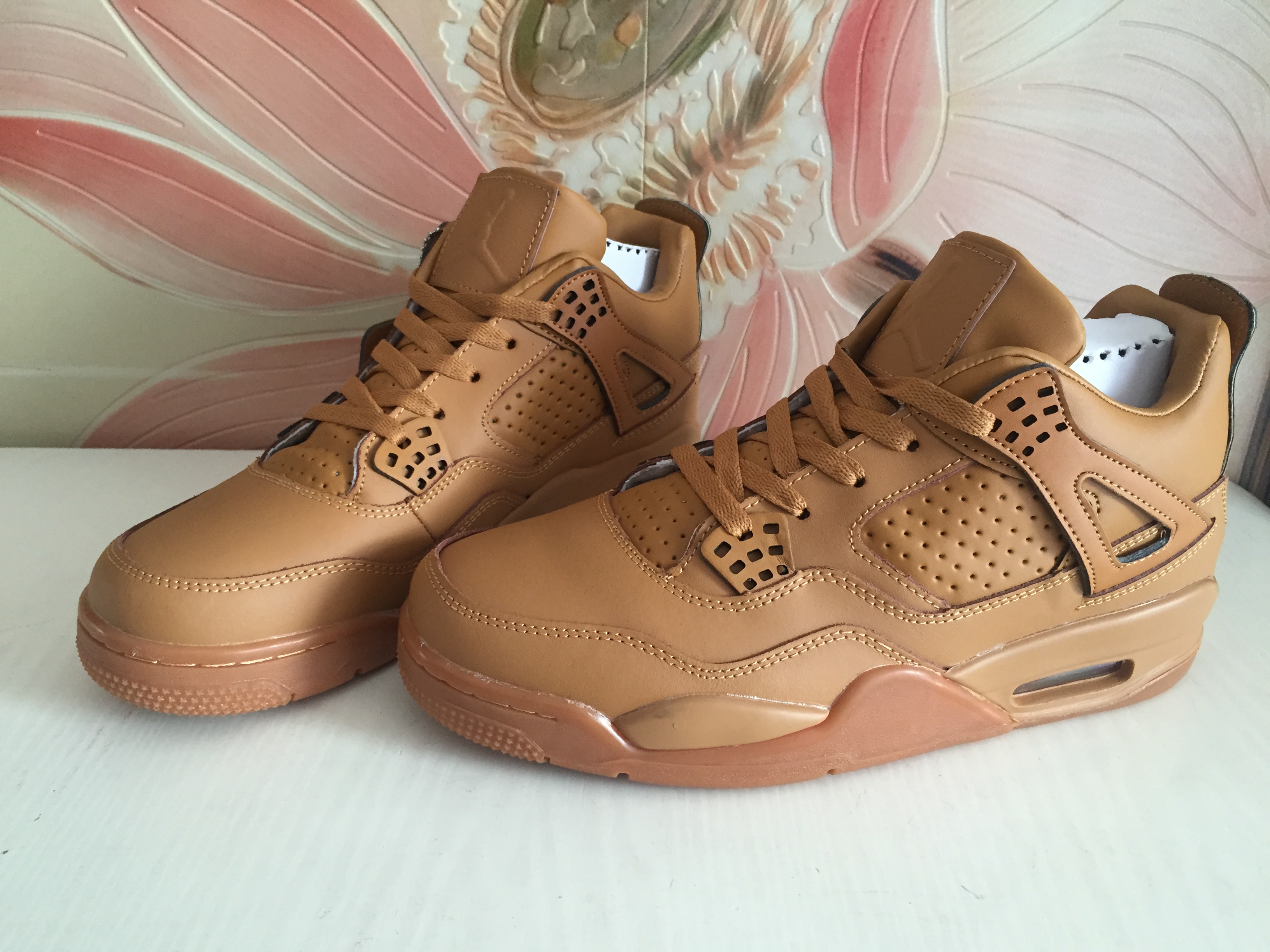 New Jordan 4 Wheat Yellow - Click Image to Close