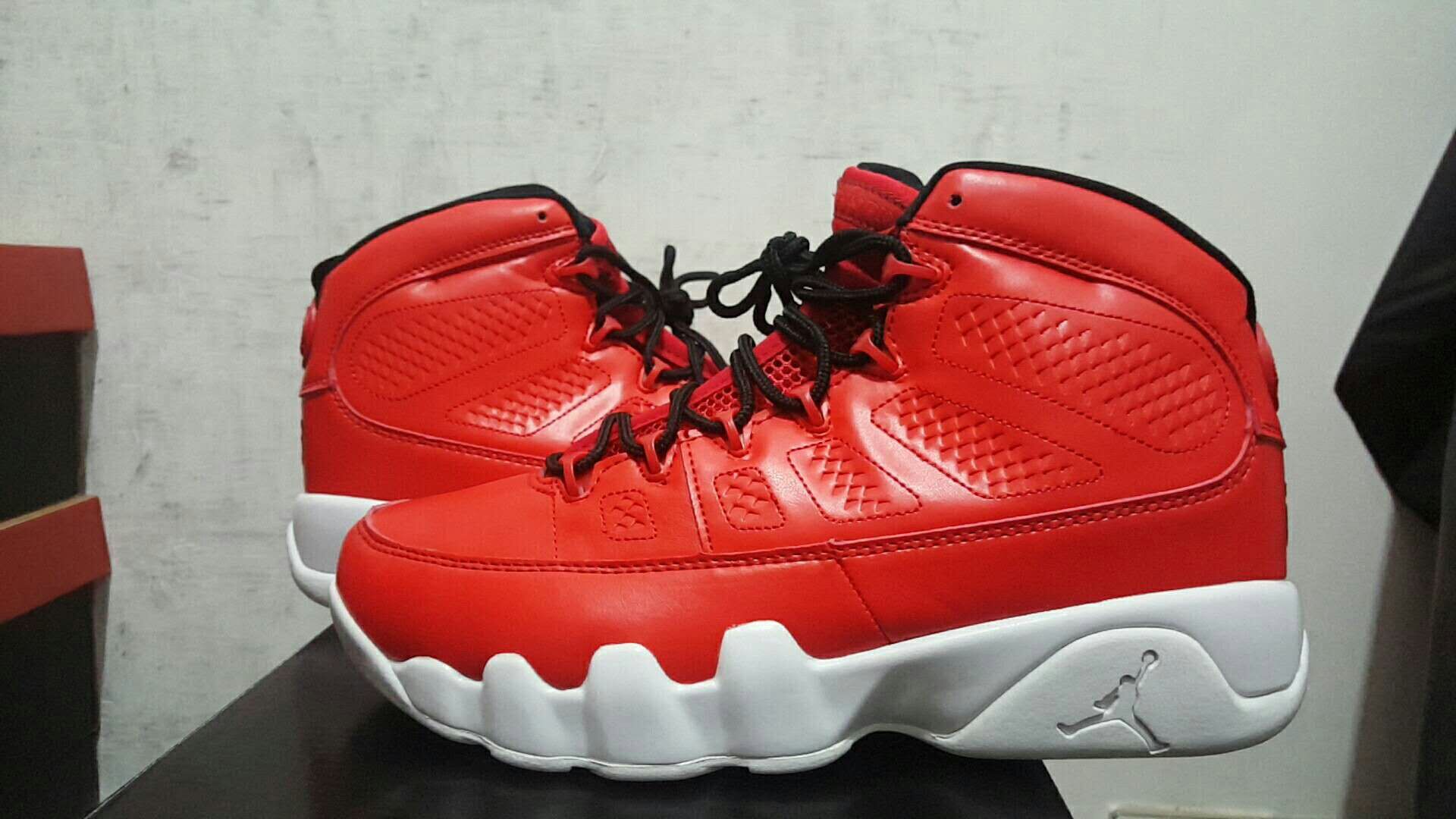 New Air Jordan 9 Red Black White