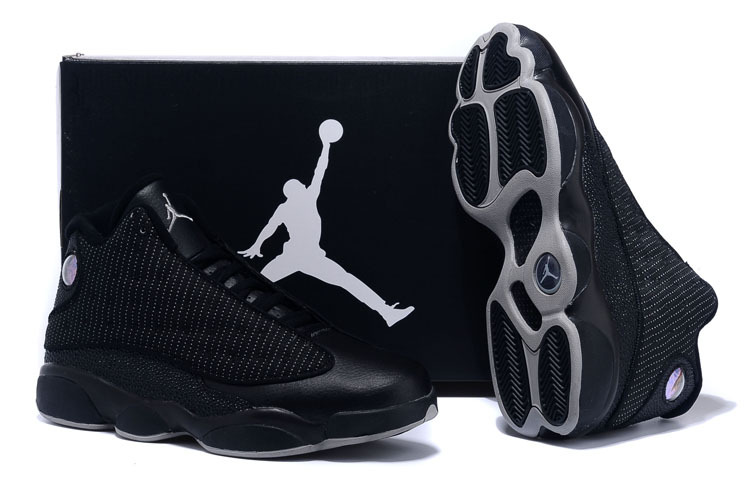 New Arrival Air Jordan 13 Retro All Black Shoes