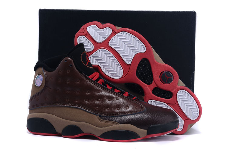 New Arrival Air Jordan 13 Retro Coffe Red Shoes - Click Image to Close