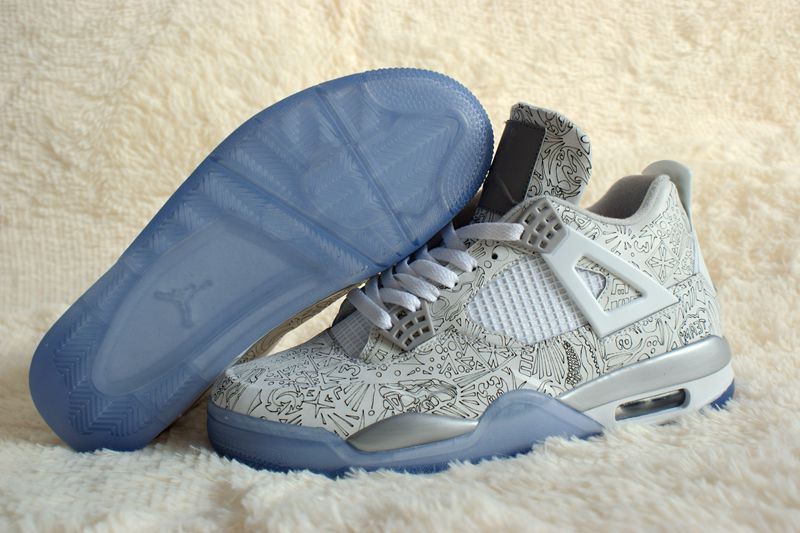 Air Jordan 4 Retro Carve Silver Shoes